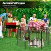 Dog Fence 40" H8 Metal Panel Heavy Duty Pet Playpen Dog Fence with Door
