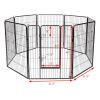 Dog Fence 40" H8 Metal Panel Heavy Duty Pet Playpen Dog Fence with Door