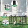 Dog Fence 40" H8 Metal Panel Heavy Duty Pet Playpen Dog Fence with Door