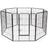 Dog Fence 40" H8 Metal Panel Heavy Duty Pet Playpen Dog Fence with Door