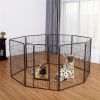 Dog Fence 40" H8 Metal Panel Heavy Duty Pet Playpen Dog Fence with Door